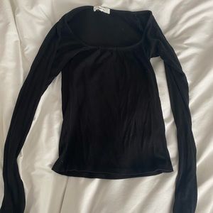 Joah brown square neck long sleeve